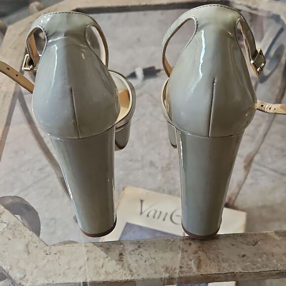 Kate Spade Glossy Olive Platform Heels Size 6.5 - Picture 5 of 9